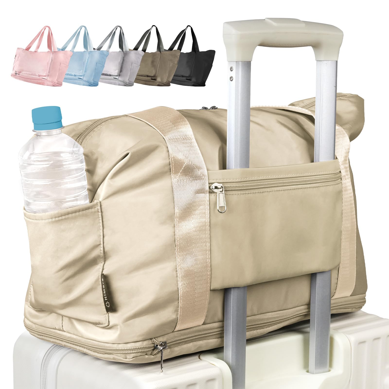 Amazon | atRise キャリーオン ボストンバッグ 1～2泊用｜容量拡張